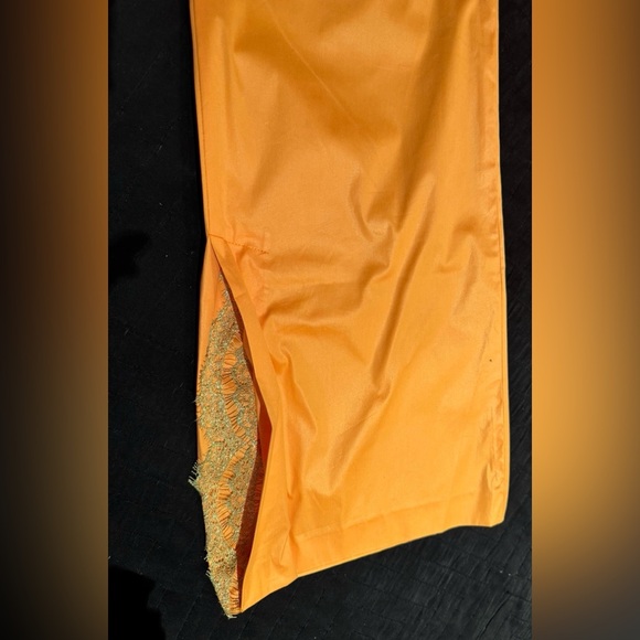 NWT LIA KES NEW YORK Orange Pants with Silk Lining. SIZE: 4 - Picture 8 of 14